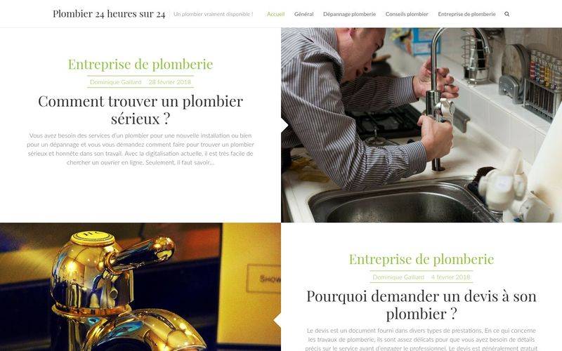 Plombier 24 heures sur 24 - Un plombier vraiment disponible !